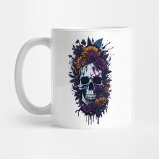 Blossoming Skull Shadows - Halloween Mug